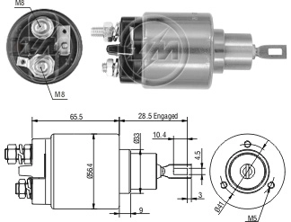 Реле втягивающее ZM ZM2-573