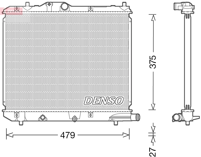 Радиатор системы охлаждения DENSO DRM47013