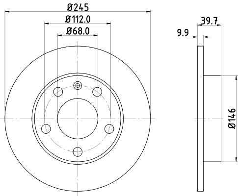 Диск тормозной DON PCD10242