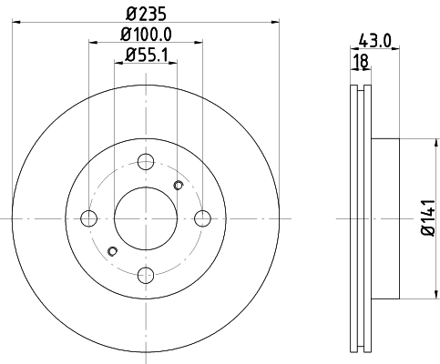 Диск тормозной DON PCD11672
