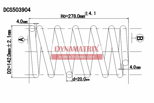 Пружина подвески DYNAMATRIX-KOREA DCS503904