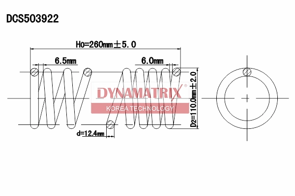 Пружина подвески DYNAMATRIX-KOREA DCS503922
