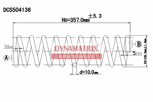 Пружина подвески DYNAMATRIX-KOREA DCS504136