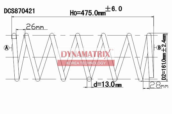 Пружина подвески DYNAMATRIX-KOREA DCS870421