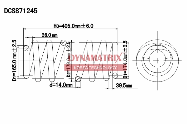 Пружина подвески DYNAMATRIX-KOREA DCS871245