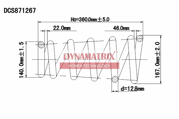 Пружина подвески DYNAMATRIX-KOREA DCS871267