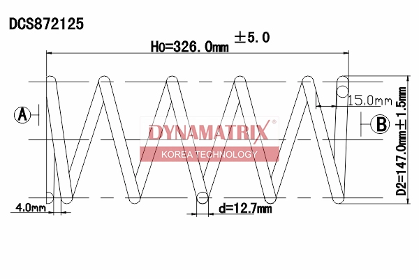 Пружина подвески DYNAMATRIX-KOREA DCS872125
