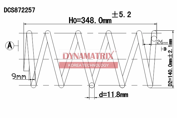 Пружина подвески DYNAMATRIX-KOREA DCS872257