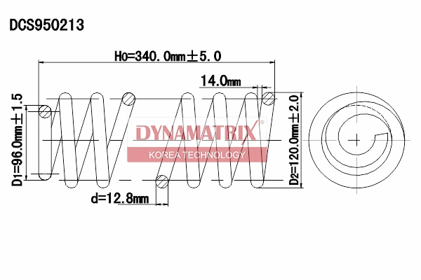 Пружина подвески DYNAMATRIX-KOREA DCS950213