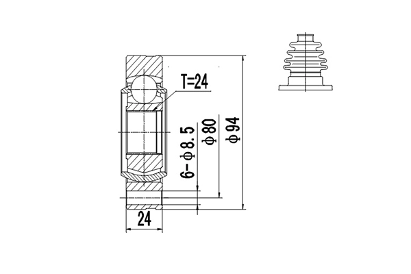 К-кт шруса DYNAMATRIX-KOREA DCV605001