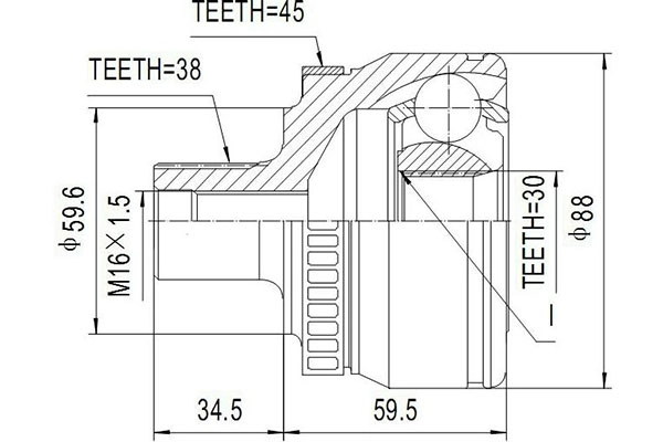 Комплект шруса DYNAMATRIX-KOREA DCV803020