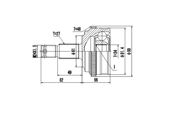 Комплект шруса DYNAMATRIX-KOREA DCV810018