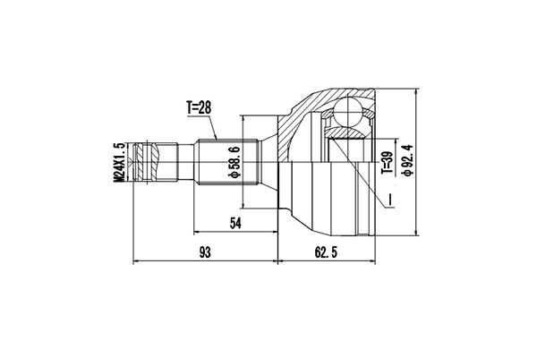 Комплект шруса DYNAMATRIX-KOREA DCV810098