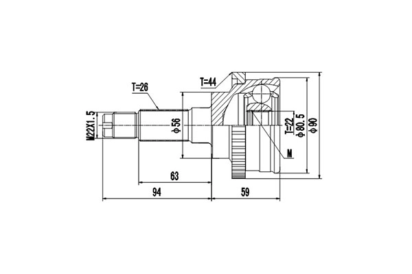Комплект шруса DYNAMATRIX-KOREA DCV834006