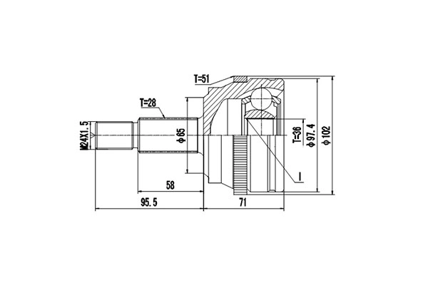 Комплект шруса DYNAMATRIX-KOREA DCV844026