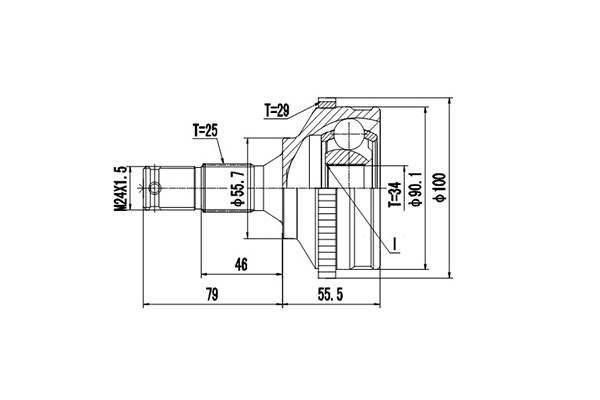 Комплект шруса DYNAMATRIX-KOREA DCV845003