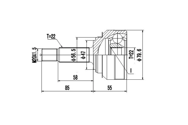 Комплект шруса DYNAMATRIX-KOREA DCV854001