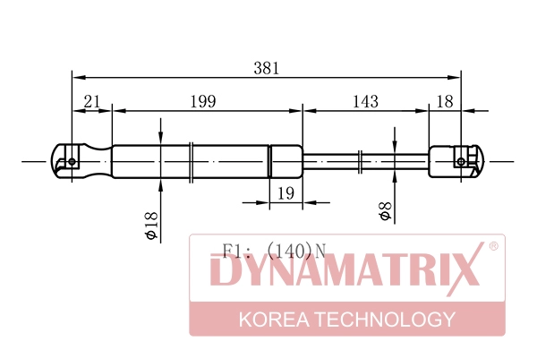 Амортизатор крышки багажника DYNAMATRIX-KOREA DGS006941