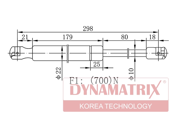 Амортизатор багажника DYNAMATRIX-KOREA DGS020878