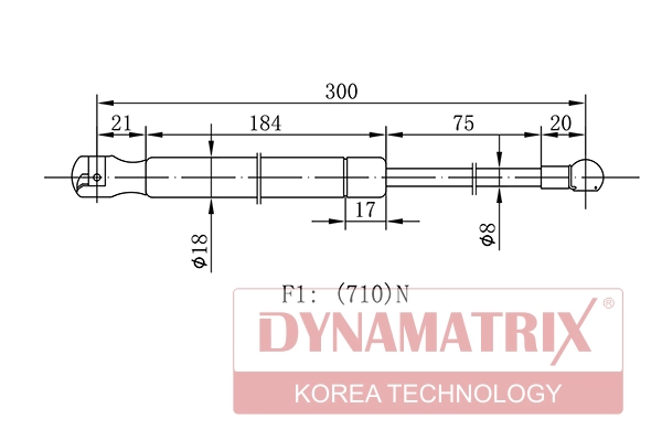 Амортизатор багажника DYNAMATRIX-KOREA DGS138654