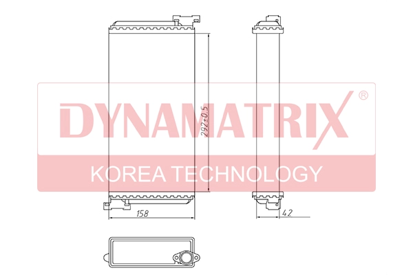 Радиатор отопителя салона DYNAMATRIX-KOREA DR72002