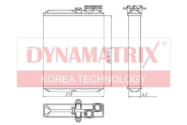 Радиатор отопителя салона DYNAMATRIX-KOREA DR73641