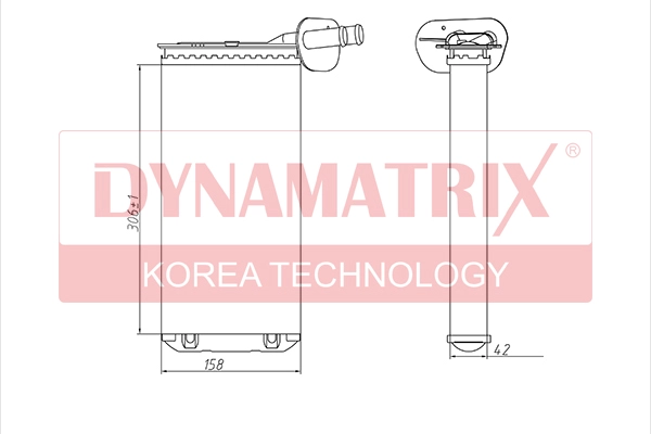 Радиатор отопителя салона DYNAMATRIX-KOREA DR73965