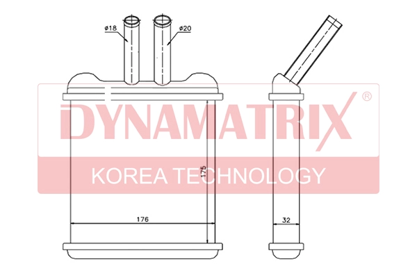 Радиатор отопителя салона DYNAMATRIX-KOREA DR76502