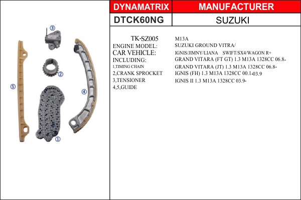 Комплект цепи грм DYNAMATRIX-KOREA DTCK60NG