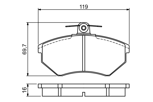 Колодки тормозные дисковые BOSCH 0986495457