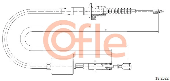 Трос сцепления COFLE 92.18.2522