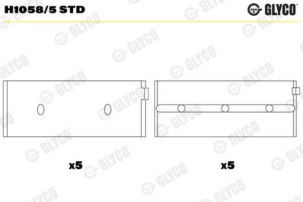 Вкладыши двигателя GLYCO H1058/5 STD