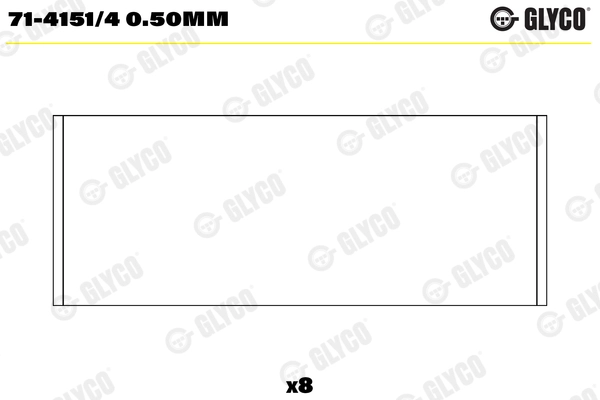 Вкладыши двигателя GLYCO 71-4151/4 0.50MM