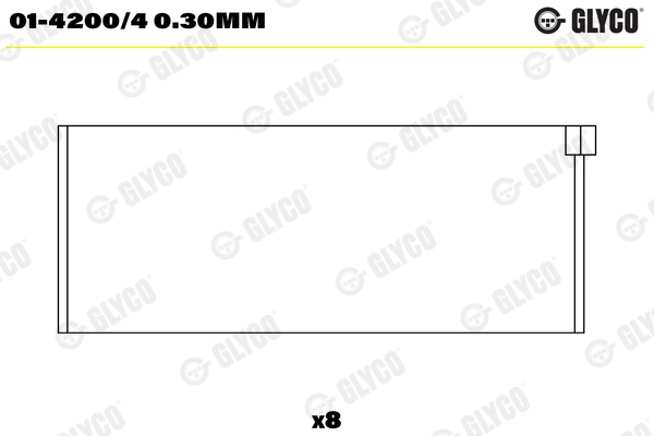 Вкладыши двигателя GLYCO 01-4200/4 0.30MM