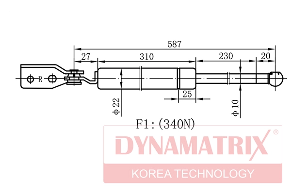 Амортизатор багажника DYNAMATRIX-KOREA DGS043977