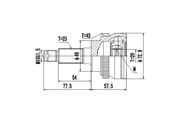 К-кт шруса DYNAMATRIX-KOREA DCV844001
