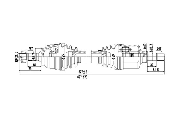 Полуось DYNAMATRIX-KOREA DDS245105