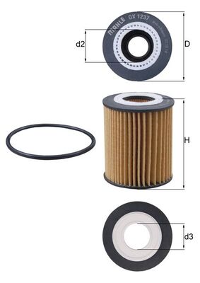 Масляный фильтр knecht MAHLE/KNECHT OX1237D