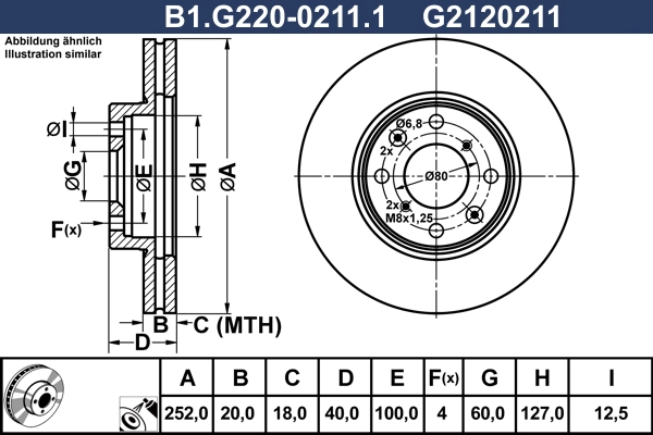 Диск тормозной GALFER B1-G220-0211-1