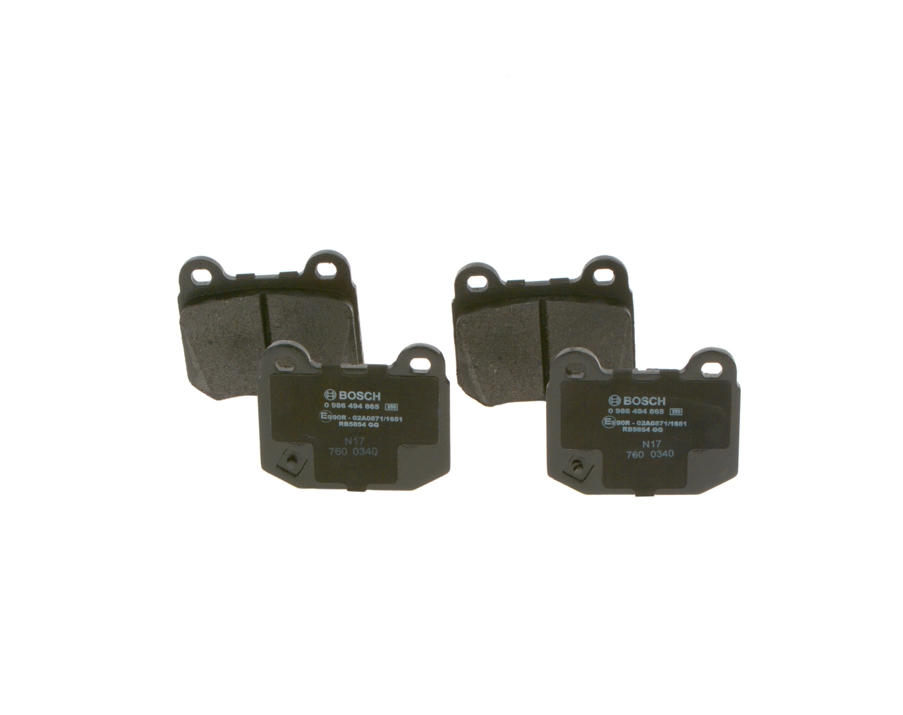 Дисковые тормозные колодки комплект BOSCH 0986494865