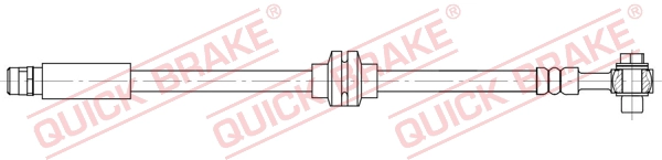 Шланг тормозной передний левый QUICK BRAKE 50.114X