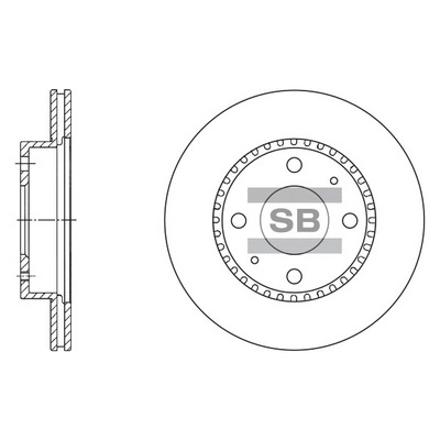 Диск тормозной передний HI-Q SD4205