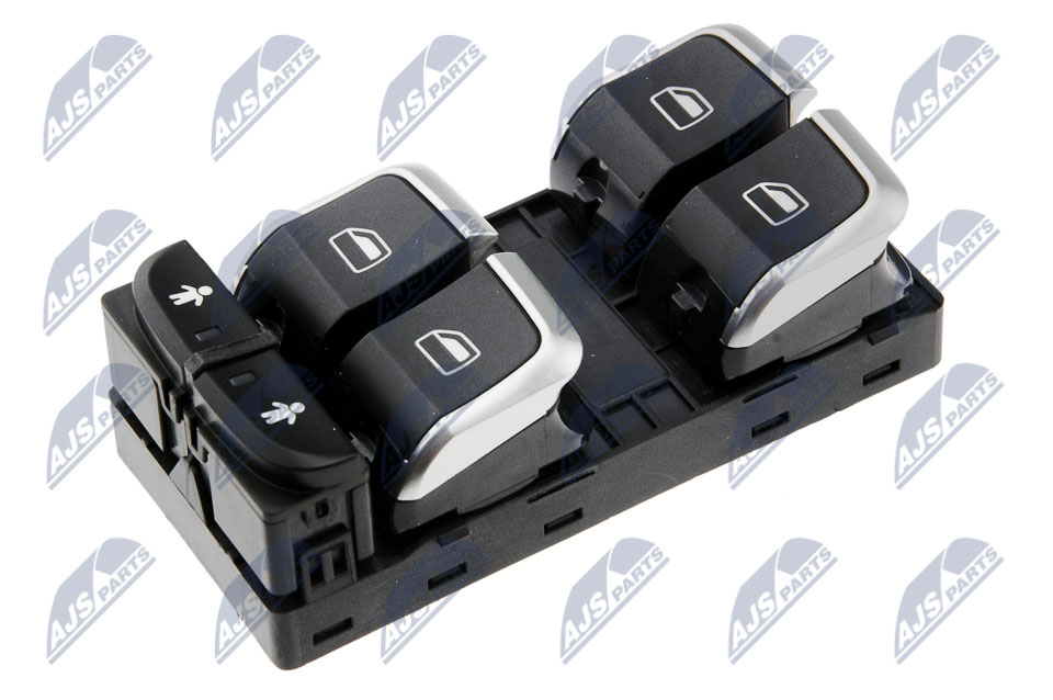 Переключатель стеклоподъемника audi a6 2010-a7 2011-q3 2011-/хромированный NTY EWS-AU-037