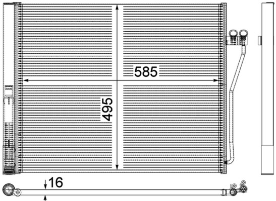 Радиатор кондиционера MAHLE/KNECHT AC568000P