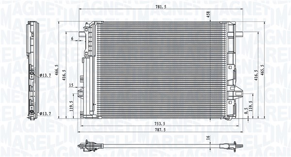 Радиатор кондицион MAGNETI MARELLI 350203758000