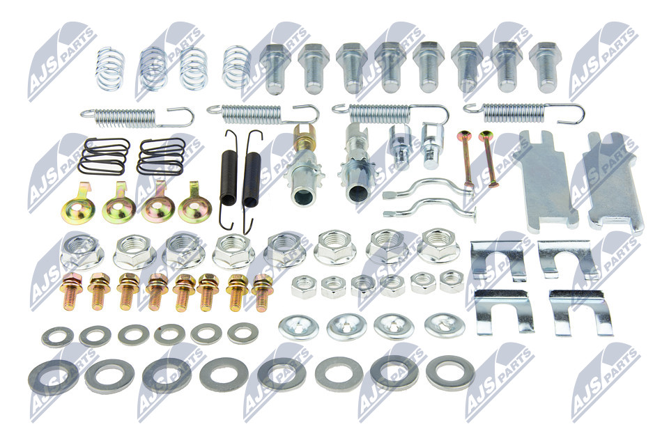 Ремк-кт колодок полный toyota lc 120/150 02- 70/90 90- lexus rx 08- регул.+пружинки на 2 стор NTY HSR-TY-004