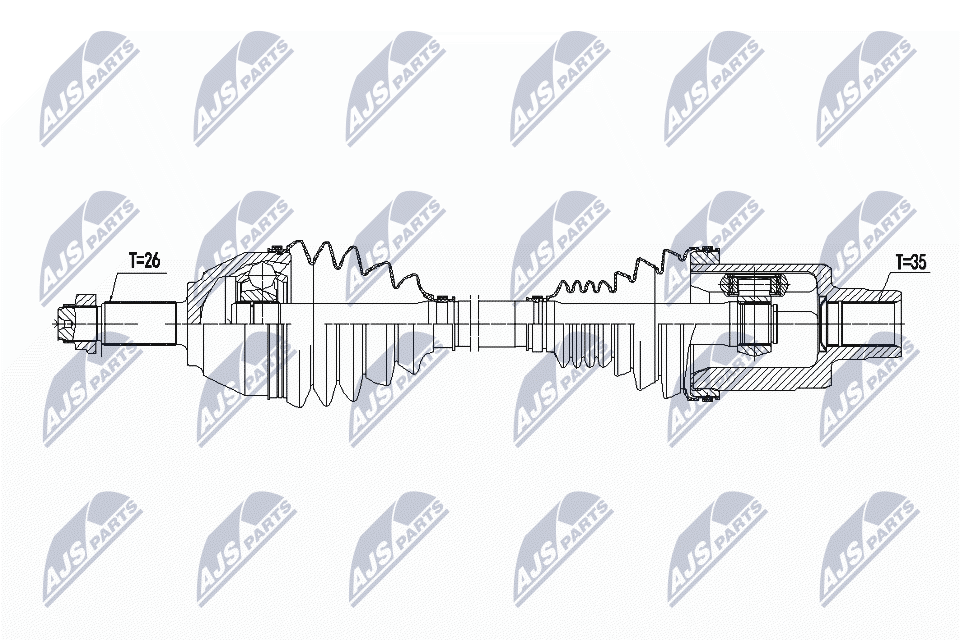 Полуось mini countryman r60 cooper d/sd 4wd 11- paceman r61 cooper d/sd 4wd 12- передняя правая NTY NPW-BM-135