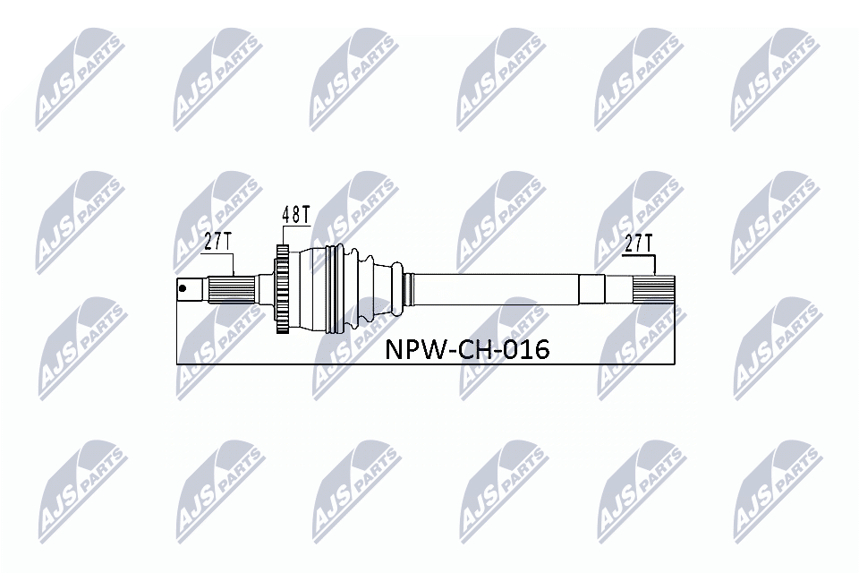 Привод в сборе jeep grand cherokee 99-04 /без vari-lock /прав NTY NPW-CH-016