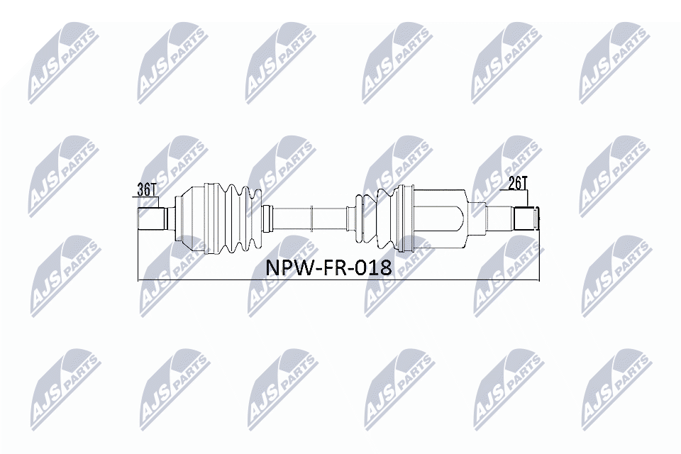 Полуось NTY NPW-FR-018
