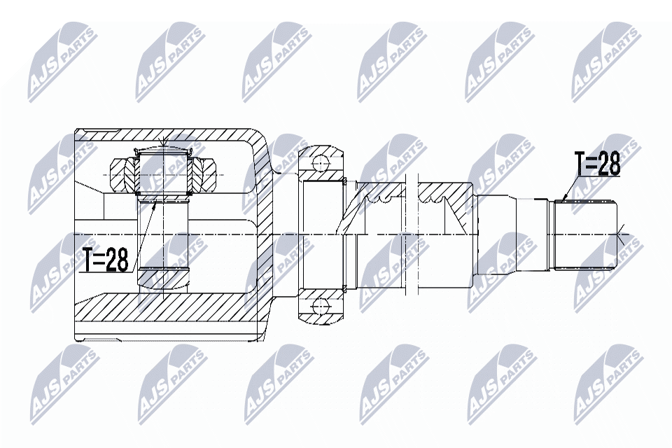 Шрус наружный ford mondeo iv 07-14 s-max 06- /прав NTY NPW-FR-069